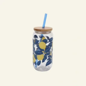 Mainstays by Becky G. & Alejandra 20-Ounce Acrylic Can Shape Tumbler, Orange Tile Pattern