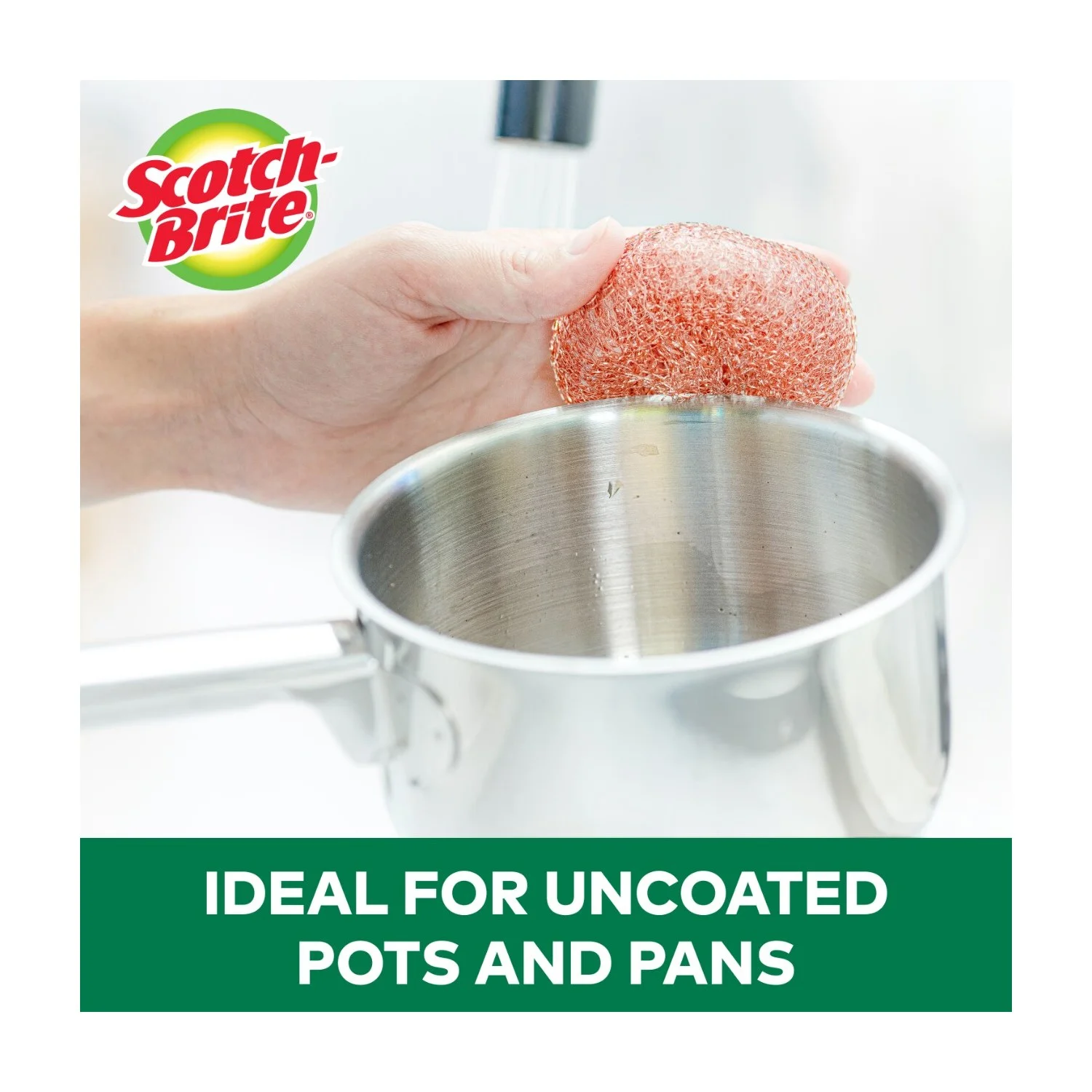 Scotch-Brite Copper Coated Scouring Pads, 3 Count 2 Scotch-Brite Copper Coated Scouring Pads, 3 Count - Image 2