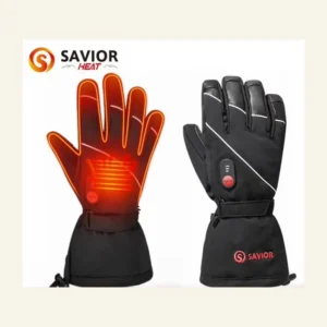 Savior Heated Gloves for Men Women, Rechargeable Electric Heated Gloves,Heated Skiing Gloves and Snowboarding Gloves