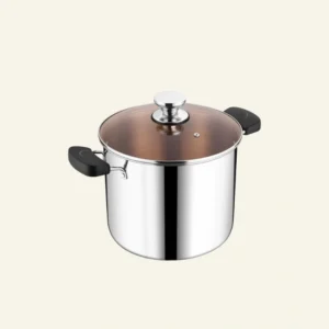 Coliware 10 QT Stock Pot, Tri-Ply Stainless Steel Stockpot with Lid Stay-Cool Handles, Professional Cooking Soup Pasta Pot with Gas Induction Electric Stoves, Dishwasher Safe & Heavy Duty