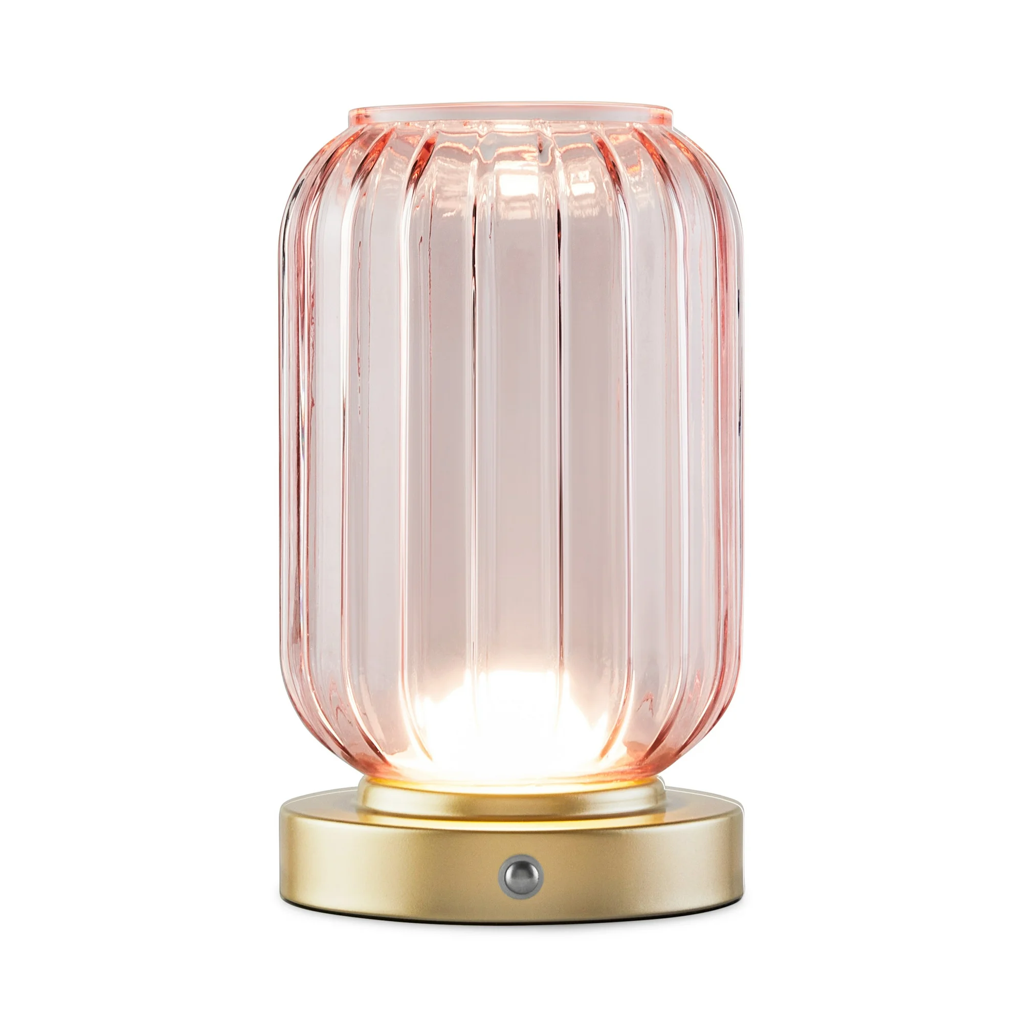 Mainstays by Becky G. & Alejandra 8.5" Rechargeable Green Lily Ribbed Glass Uplight, Gold Metal Base A portable lamp adds a touch of color and ambient light to any room in your home Finished beautifully with a ribbed green glass shade and gold base for an elevated look Touch control with dimmable integrated LED 2.5 ft USB charging cord included 4 Mainstays by Becky G. & Alejandra 8.5" Rechargeable Green Lily Ribbed Glass Uplight, Gold Metal Base A portable lamp adds a touch of color and ambient light to any room in your home Finished beautifully with a ribbed green glass shade and gold base for an elevated look Touch control with dimmable integrated LED 2.5 ft USB charging cord included - Image 4