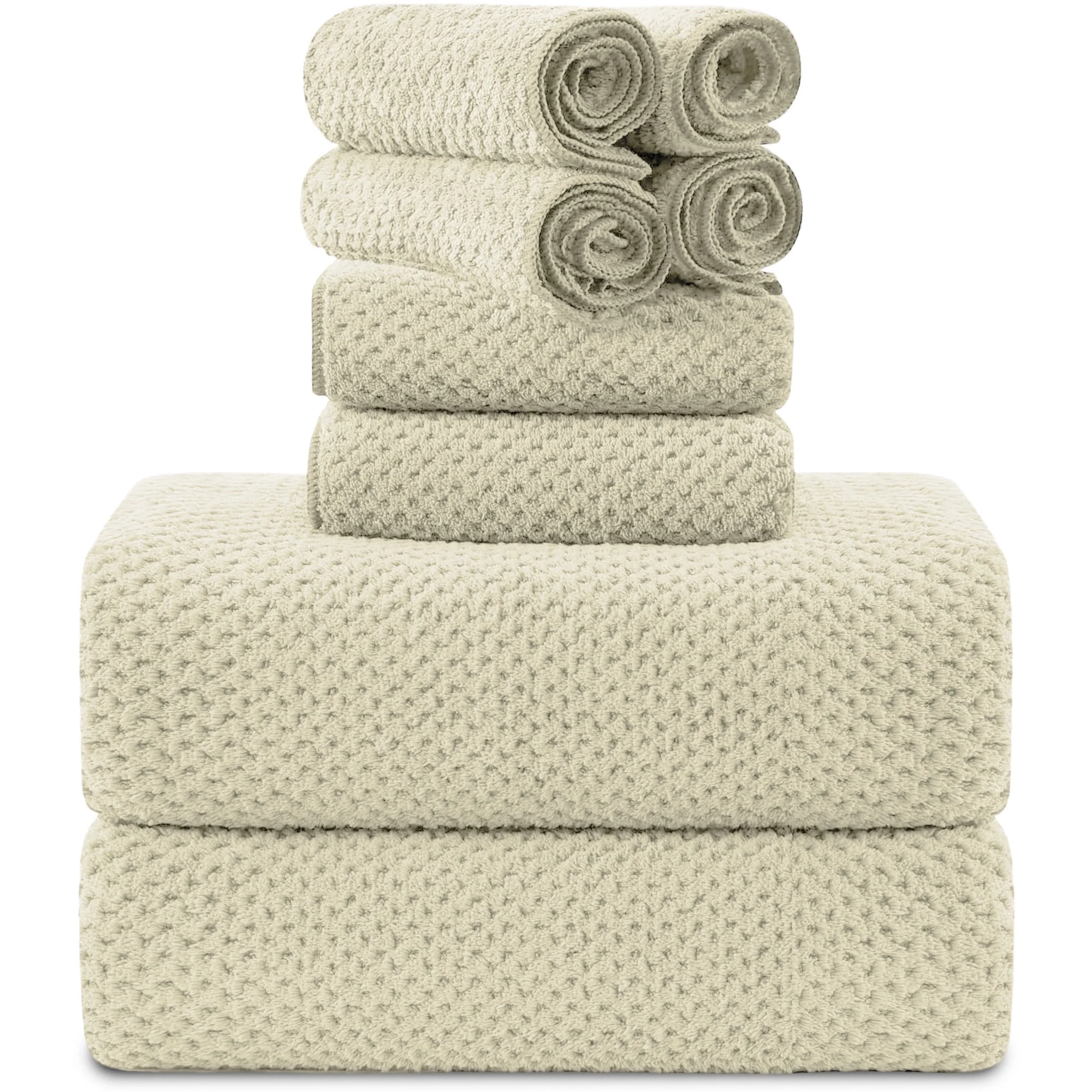 Jessy Home 4 Pack Towel Set Oversized Bath Sheet Towels 600 GSM Ultra Soft Gray Bath Towels 2 Jessy Home 4 Pack Towel Set Oversized Bath Sheet Towels 600 GSM Ultra Soft Gray Bath Towels - Image 2