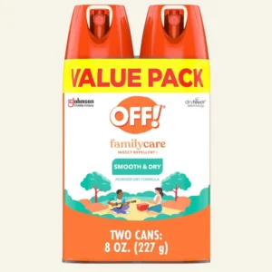 OFF! Family Care Smooth and Dry 15% Deet Insect Repellent I Aerosol Value Pack, 4 oz, 2 Count
