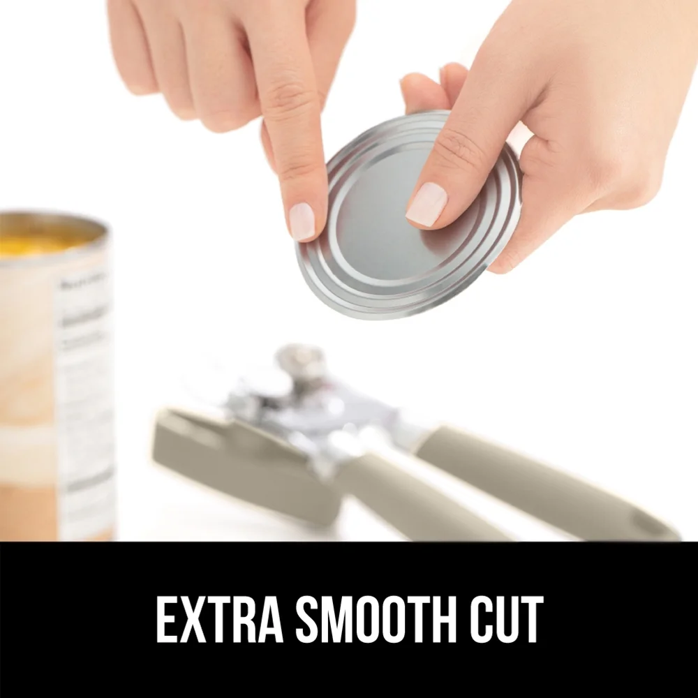 GORILLA GRIP Stainless Steel Manual Can Opener, Soft Touch Handle, Built-In Bottle Opener, Black 3 GORILLA GRIP Stainless Steel Manual Can Opener, Soft Touch Handle, Built-In Bottle Opener, Black - Image 3