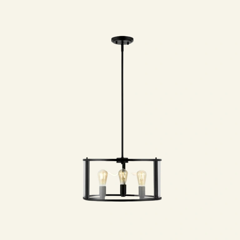 SAFAVIEH Manlen 3-Light LED Clear Metal Pendant Light with Shade 1 SAFAVIEH Manlen 3-Light LED Clear Metal Pendant Light with Shade