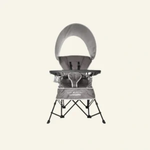 Baby Delight Go with Me Jubilee Deluxe Portable Infant Chair, Removable Canopy, Gray