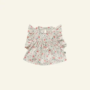 Modern Moments by Gerber Baby Neutral Organic Ruffled Sleeve Top, Sizes 0/3 Months - 24 Months