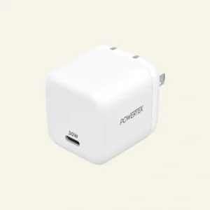 Liquipel Powertek White Type-C Fast Charging Wall Charger 30W PD USB-C for iPhone, iPad, iWatch, Galaxy, Tablet