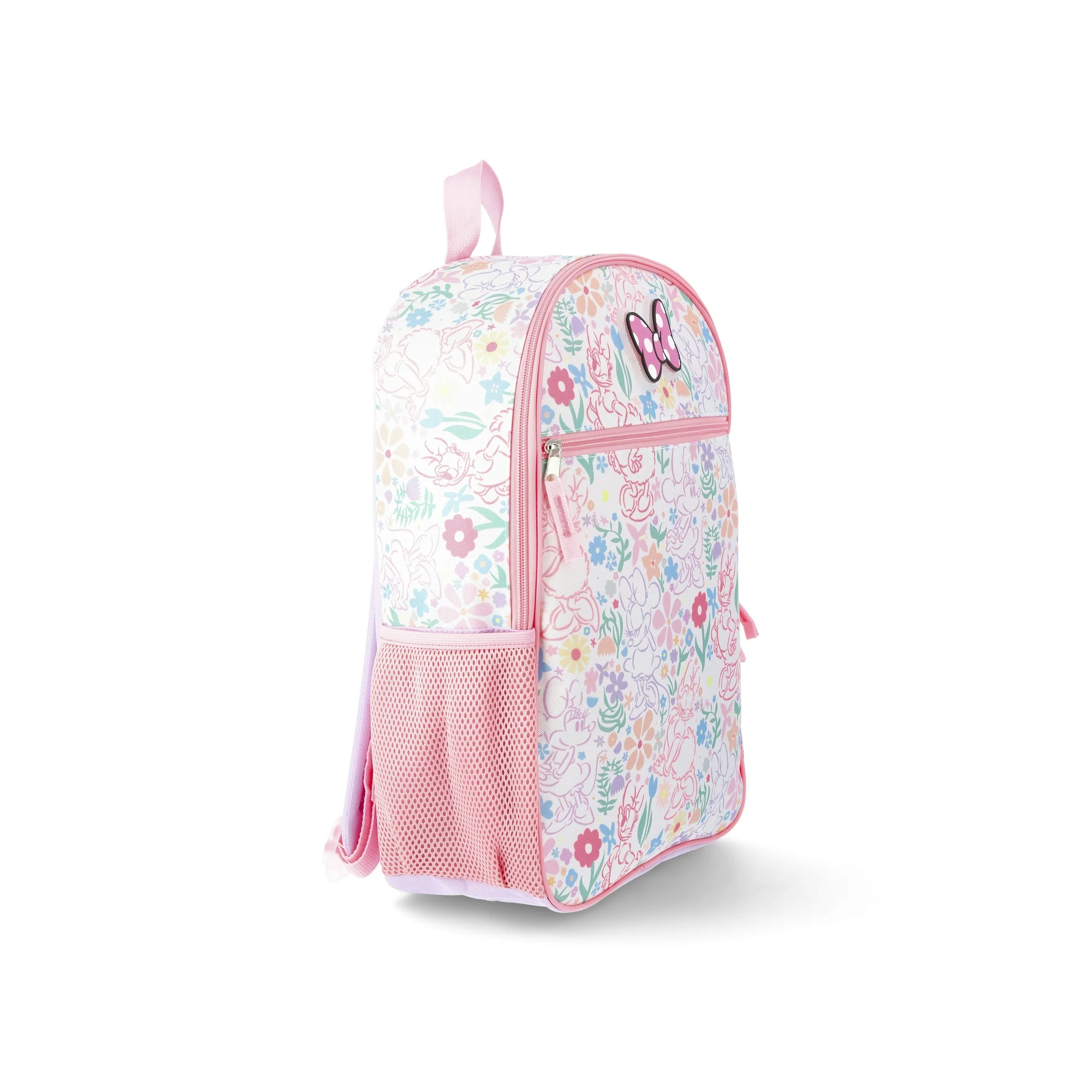 Minnie Mouse Girls 16" Laptop Backpack with Light Up Badge, Pink 2 Minnie Mouse Girls 16" Laptop Backpack with Light Up Badge, Pink - Image 2