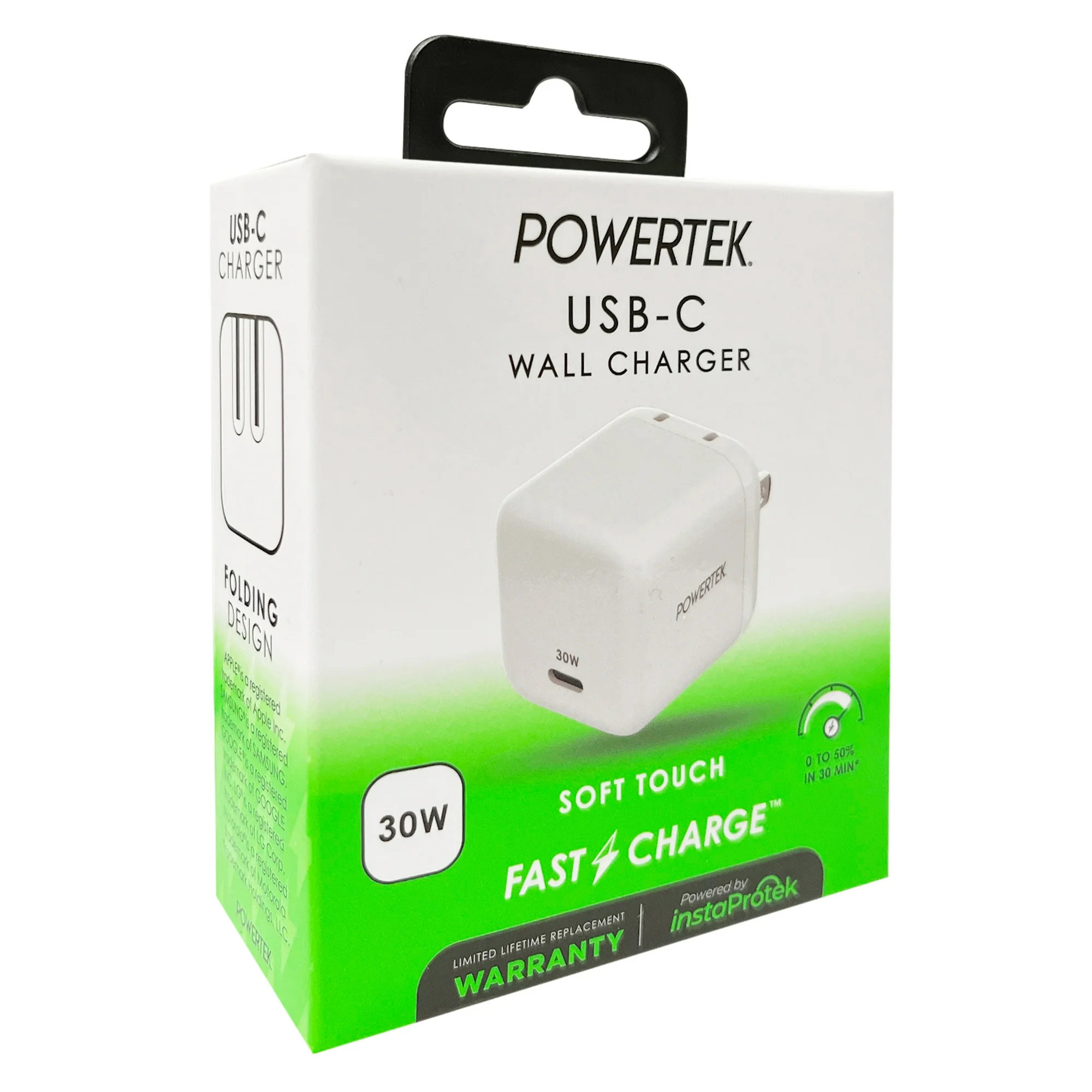 Liquipel Powertek White Type-C Fast Charging Wall Charger 30W PD USB-C for iPhone, iPad, iWatch, Galaxy, Tablet 2 Liquipel Powertek White Type-C Fast Charging Wall Charger 30W PD USB-C for iPhone, iPad, iWatch, Galaxy, Tablet - Image 2