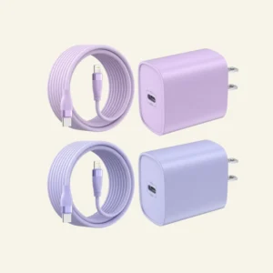 Bkayp iPhone 14 13 12 Fast Charger [Apple Mfi Certified] 2 Pack 20W PD USB C Charger Block with 6ft Fast Charging Cables Compatible with iPhone iPad iPod Purple