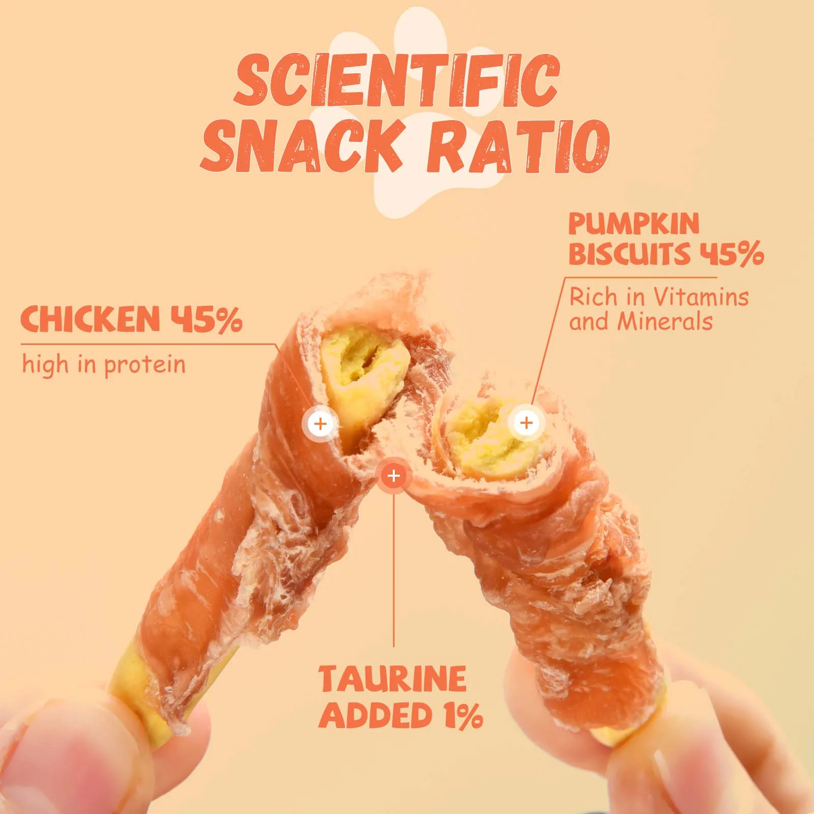 Pawmate Chicken Jerky Wrapped Pumpkin Biscuits Dog Treats, Promote Digestion Soft Chews for All Dogs, 11 oz 3 Pawmate Chicken Jerky Wrapped Pumpkin Biscuits Dog Treats, Promote Digestion Soft Chews for All Dogs, 11 oz - Image 3