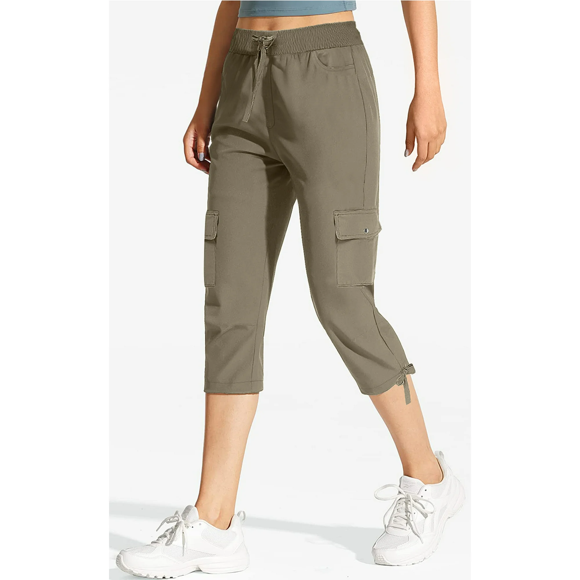 Rosvigor Womens Cargo Capris Lightweight Hiking Pants Outdoor Athletic Quick Dry Travel Pants with Pockets 3 Rosvigor Womens Cargo Capris Lightweight Hiking Pants Outdoor Athletic Quick Dry Travel Pants with Pockets - Image 3