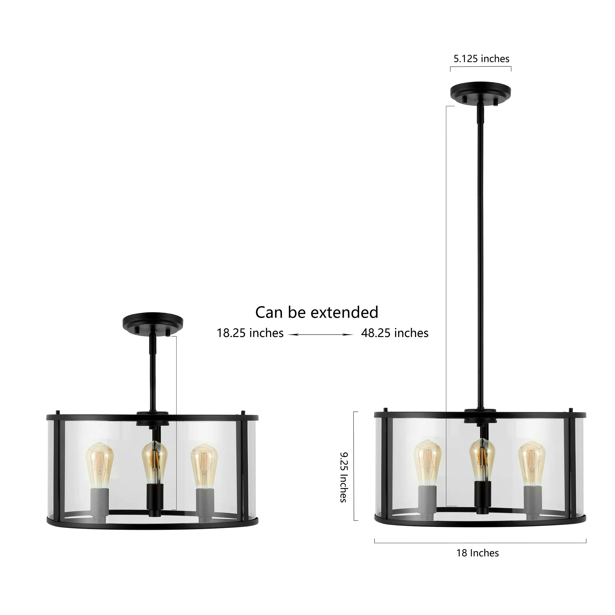SAFAVIEH Manlen 3-Light LED Clear Metal Pendant Light with Shade 3 SAFAVIEH Manlen 3-Light LED Clear Metal Pendant Light with Shade - Image 3
